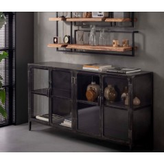 ZI Sideboard Rift metal 4 doors